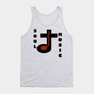 Soul Music - Christian Music - Quarter Music Note and Cross - Crucifixion of Christ Sacrificed Tank Top